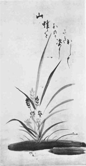 Hakuin, orchidee met bij